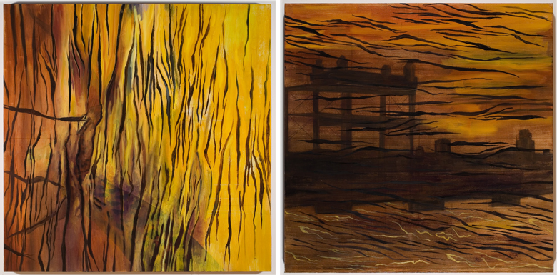 The Crossing (diptych) · 2004 · oil on canvas · 48 × 96″